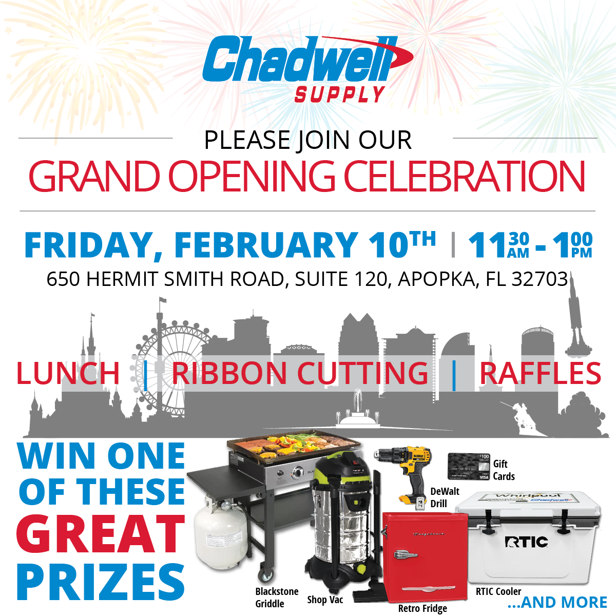 Chadwell Supply Orlando Grand Opening Celebration Friday February 10 2023